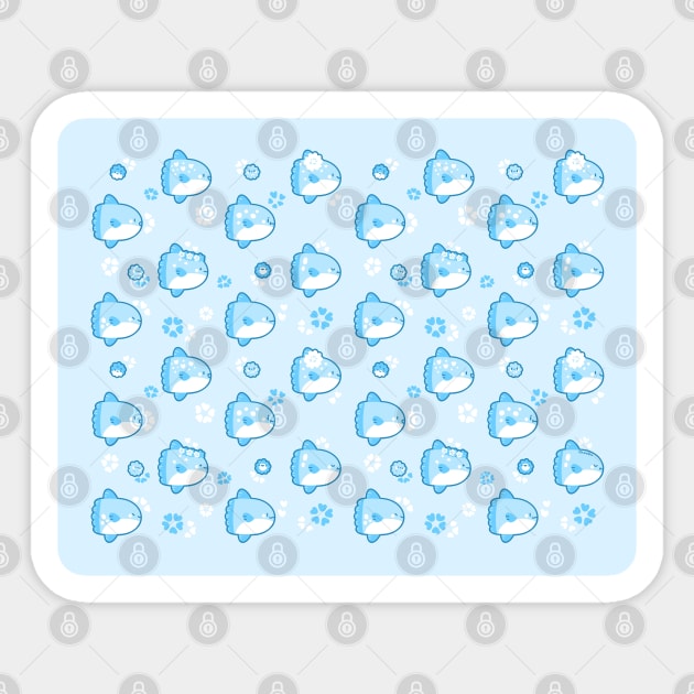 Sakura Mola Mola (Blue) Sticker by Chaobunnies